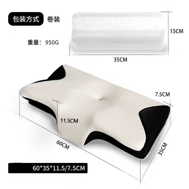 Butterfly Shaped Memory Foam Pillow Slow Rebound Cooling FOAM Wedge Bed Wedge Cervical Cow Horn Pillow FOAM Filled Pillows Bed