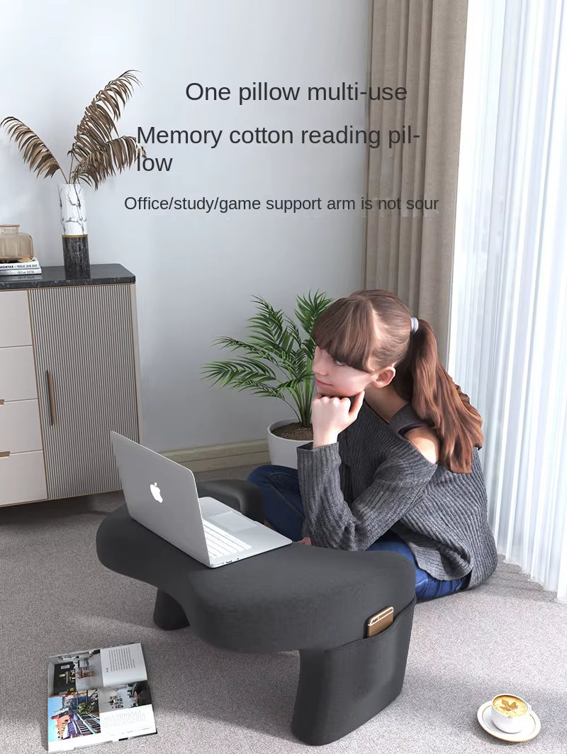 Multi-Function Home Computer Desk Memory Foam Back Cushion for Student Study Elderly Reading Bedtime Gaming-Bedroom Living Room