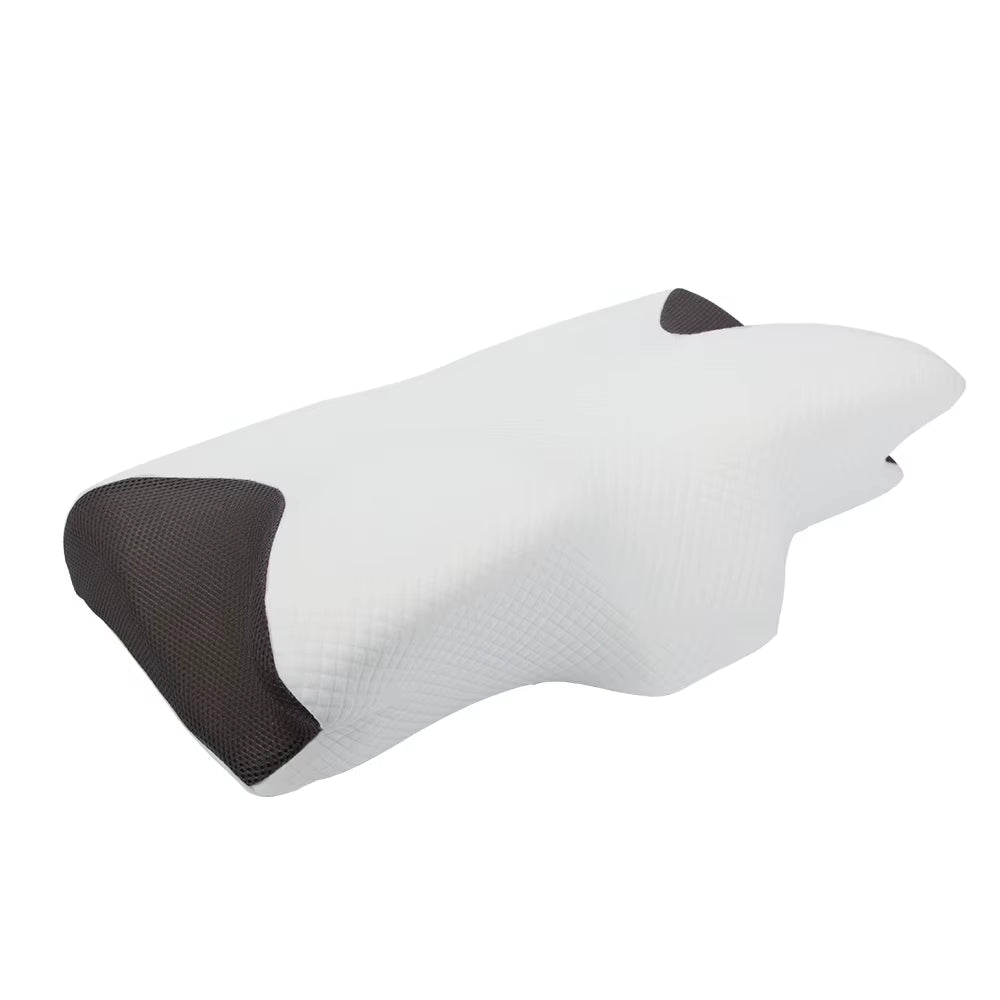 Ergonomic Foldable Compressive Hotel Head Extension Sleep Memory Foam Contour Pillow for Neck Pain