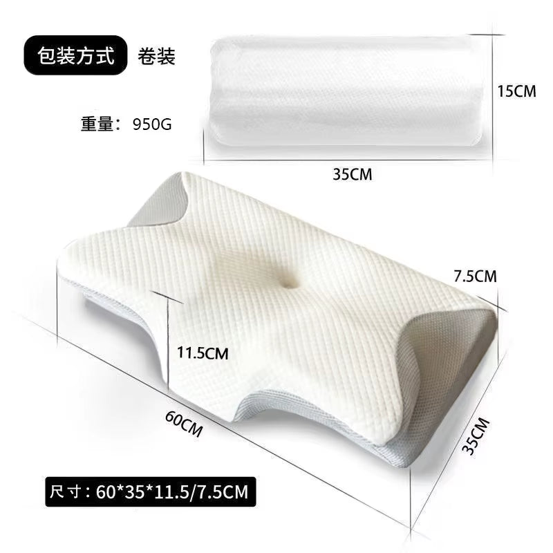 Butterfly Shaped Memory Foam Pillow Slow Rebound Cooling FOAM Wedge Bed Wedge Cervical Cow Horn Pillow FOAM Filled Pillows Bed